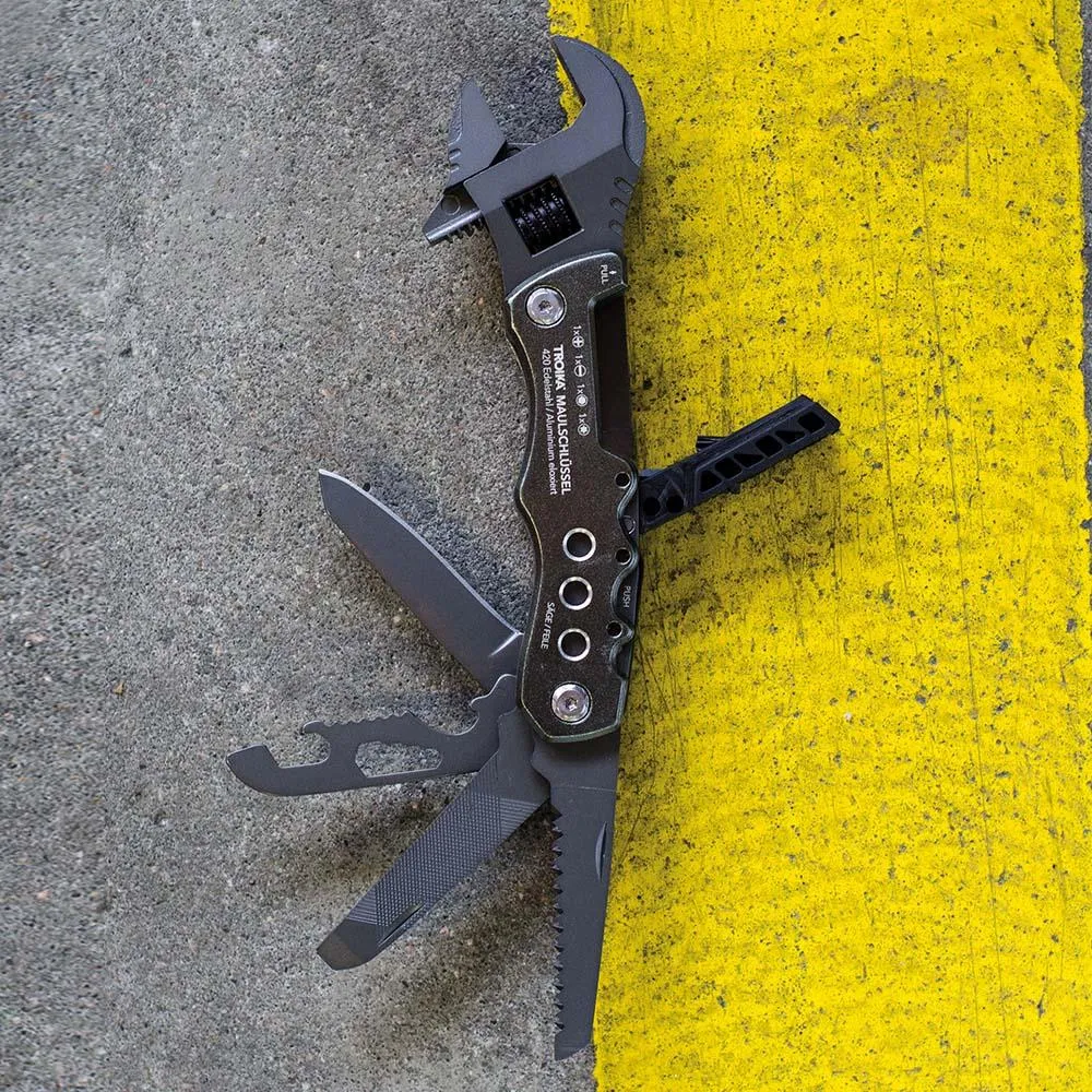 TROIKA Mini Tool with 12 functions MULTI-TOOL SPANNER