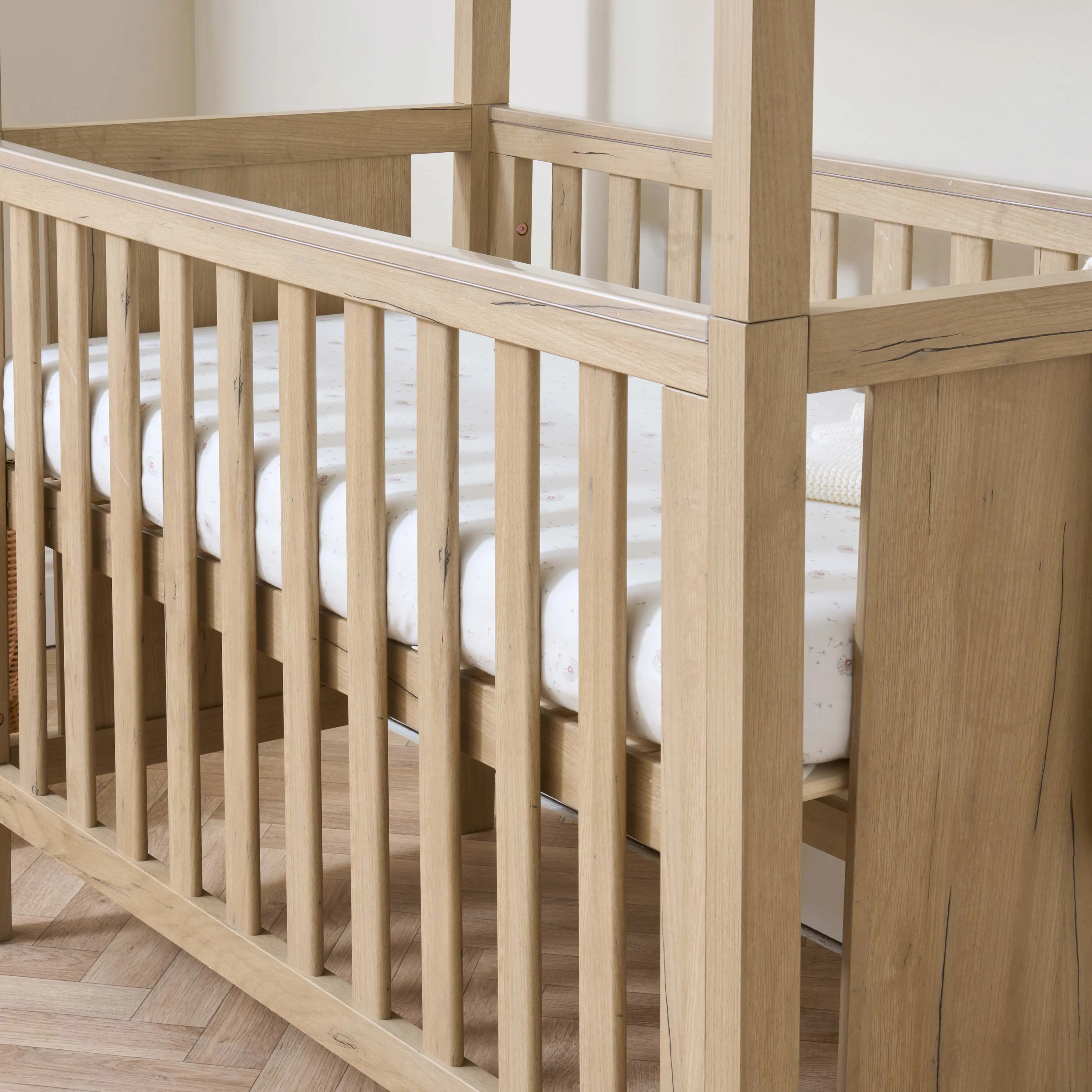 Tutti Bambini Casa 3in1 Mini House Cot Bed (120 x 60cm) - Harvest Oak