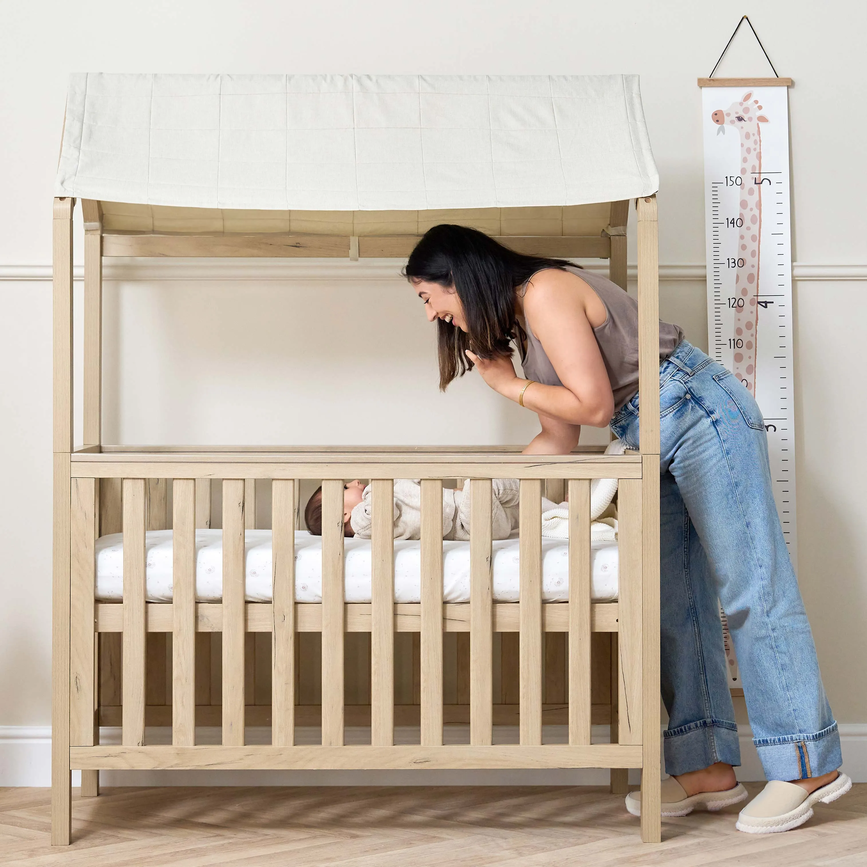 Tutti Bambini Casa 3in1 Mini House Cot Bed (120 x 60cm) - Harvest Oak