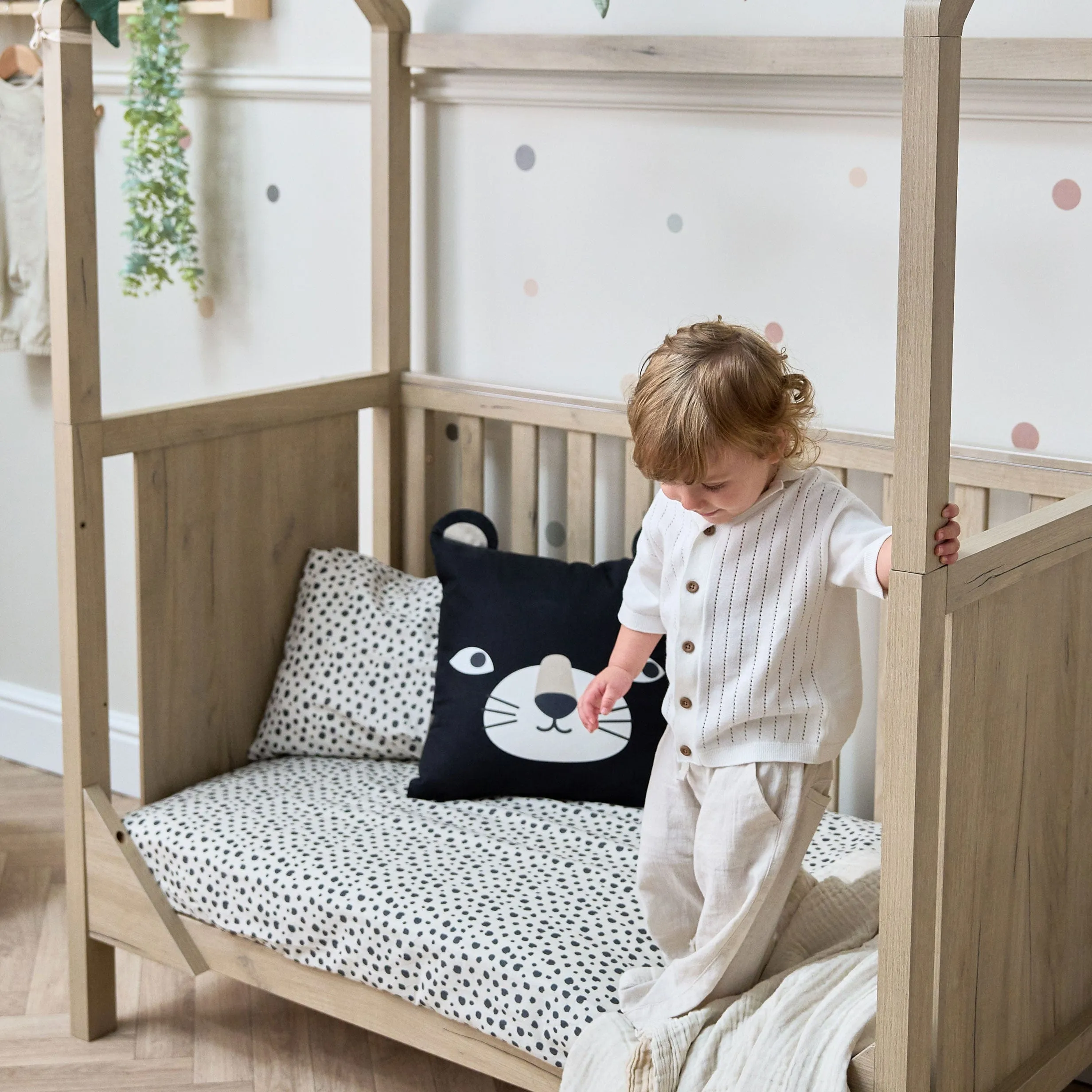 Tutti Bambini Casa 3in1 Mini House Cot Bed (120 x 60cm) - Harvest Oak