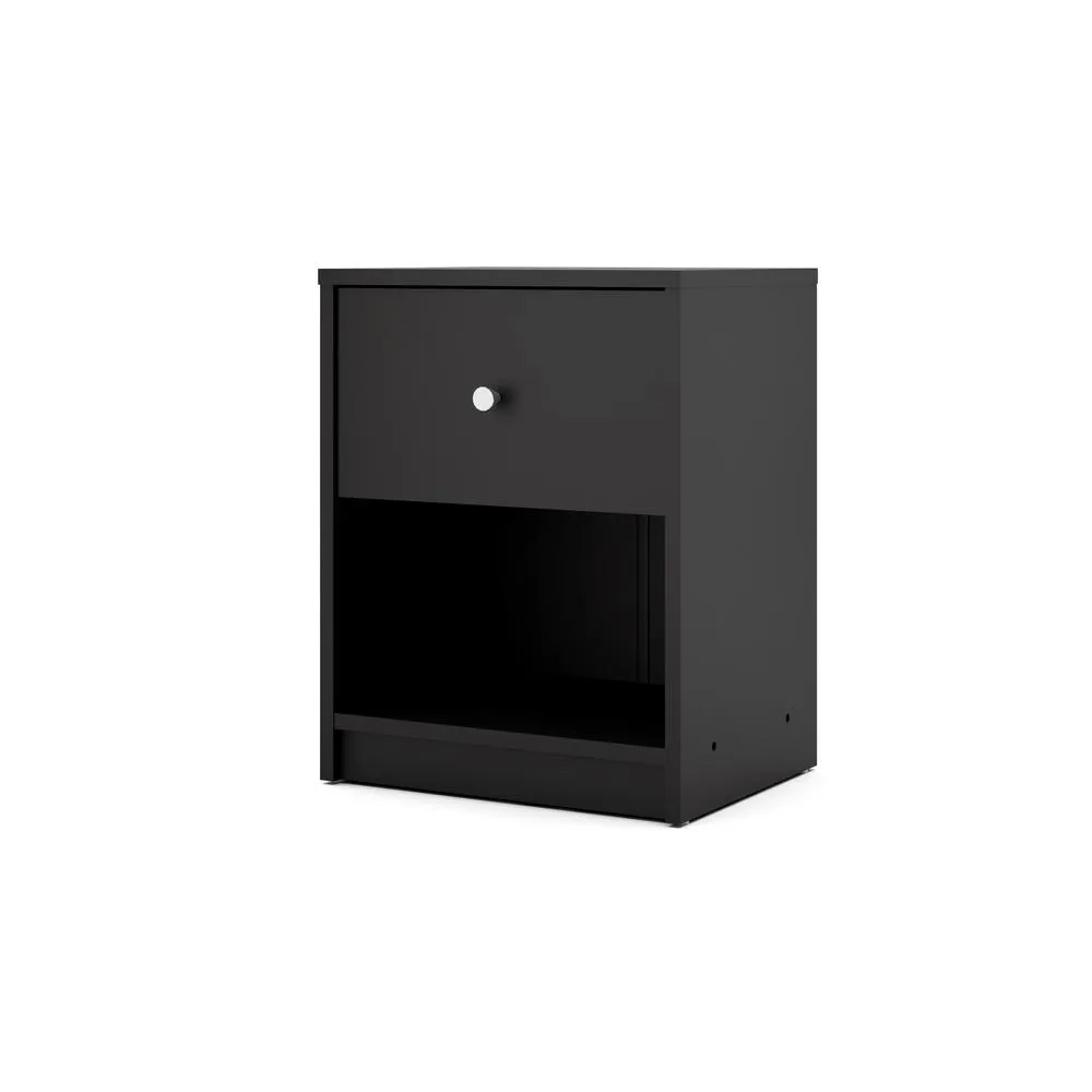 Tvilum 7033186 Portland 1 Drawer Nightstand, Black, Made in Denmark! Winner can purchase 2nd one at winning bid!