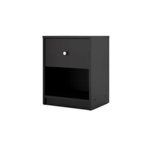 Tvilum 7033186 Portland 1 Drawer Nightstand, Black, Made in Denmark! Winner can purchase 2nd one at winning bid!