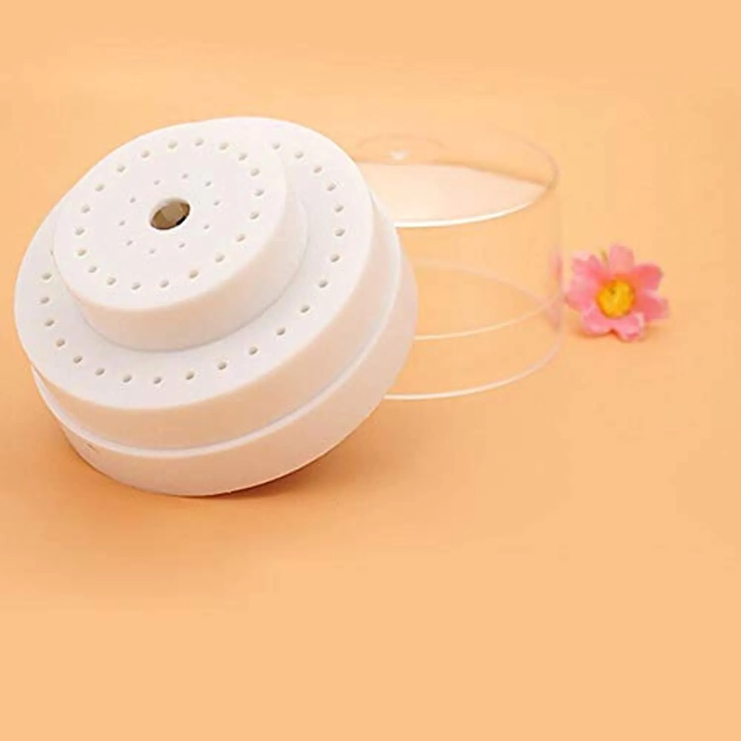 U-M pulabo 60 Holes Nail Drill Bit Holder Stand Acrylic Cover Pro Nail Art Tool White Superiorâ€‚Quality and Creative Beautiful