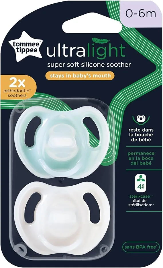 UltraLight Soothers, 0-6m, Pack of 2
