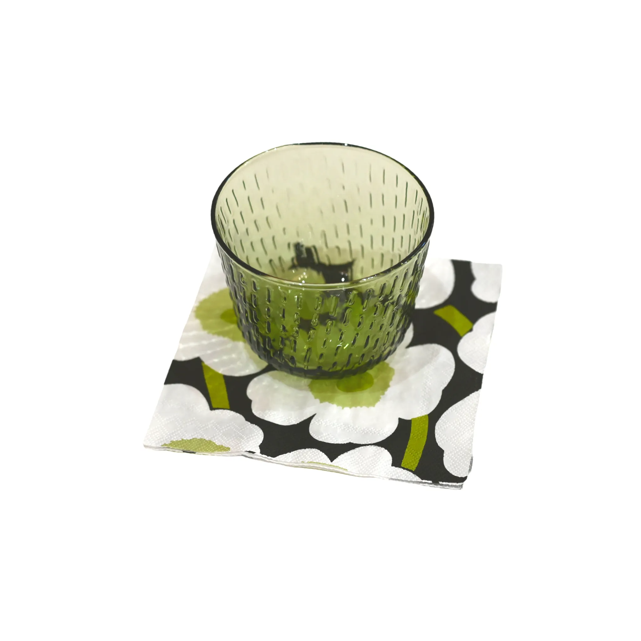 Unikko Green/Black Cocktail Napkins