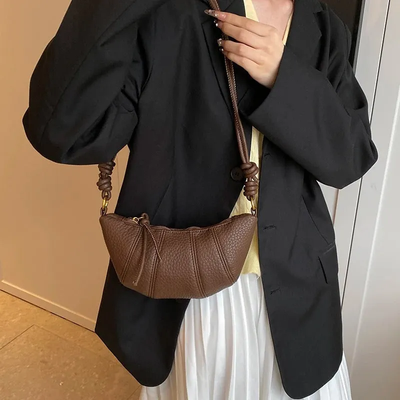 Vegan Leather Croissant Crossbody
