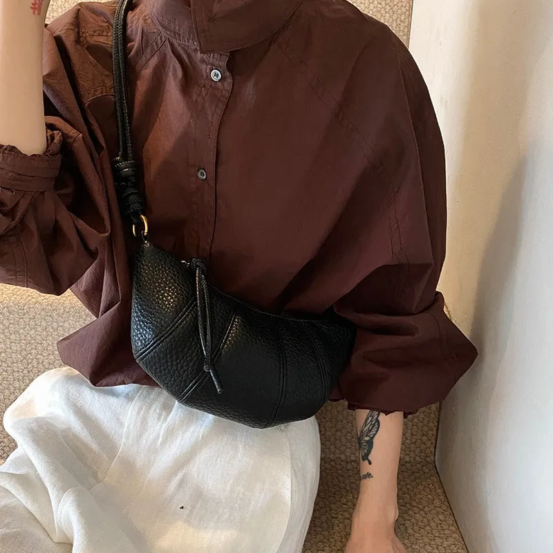 Vegan Leather Croissant Crossbody
