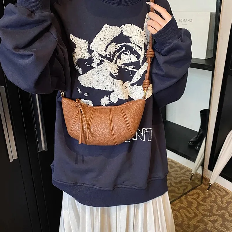 Vegan Leather Croissant Crossbody