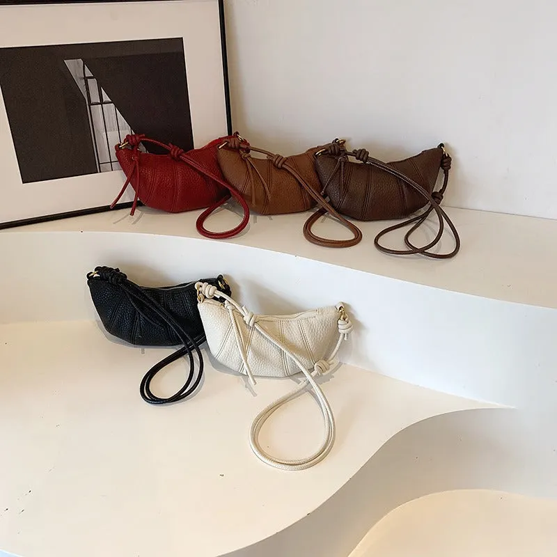 Vegan Leather Croissant Crossbody