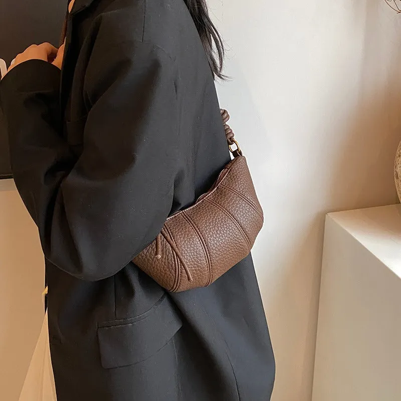 Vegan Leather Croissant Crossbody