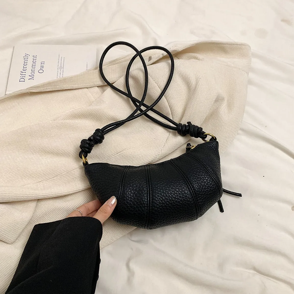 Vegan Leather Croissant Crossbody