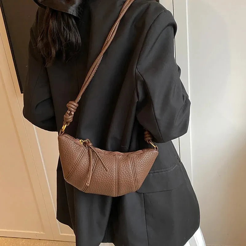 Vegan Leather Croissant Crossbody