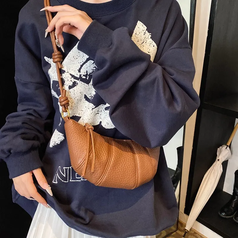 Vegan Leather Croissant Crossbody