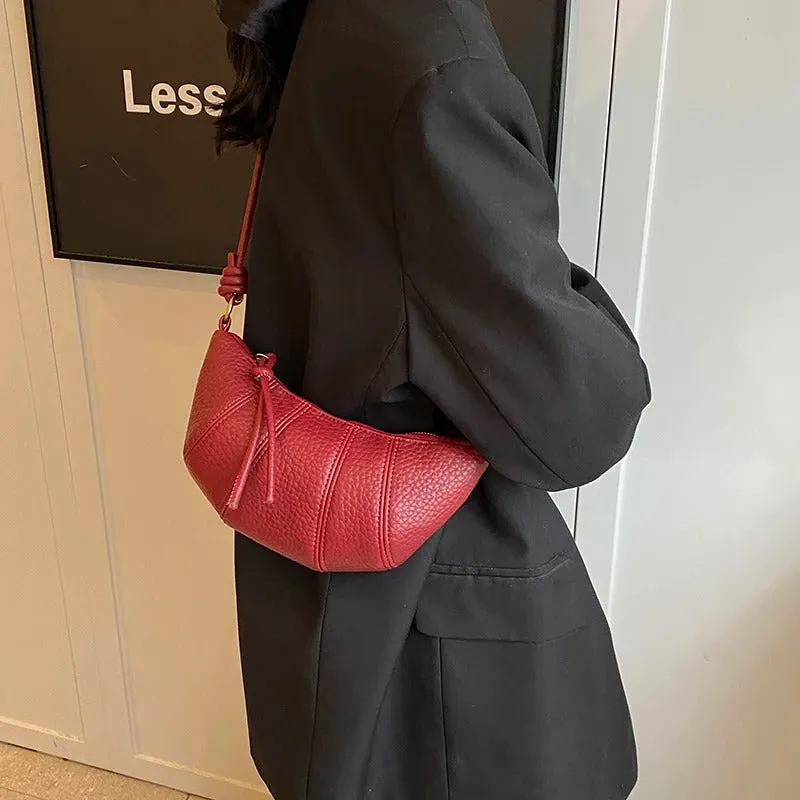 Vegan Leather Croissant Crossbody