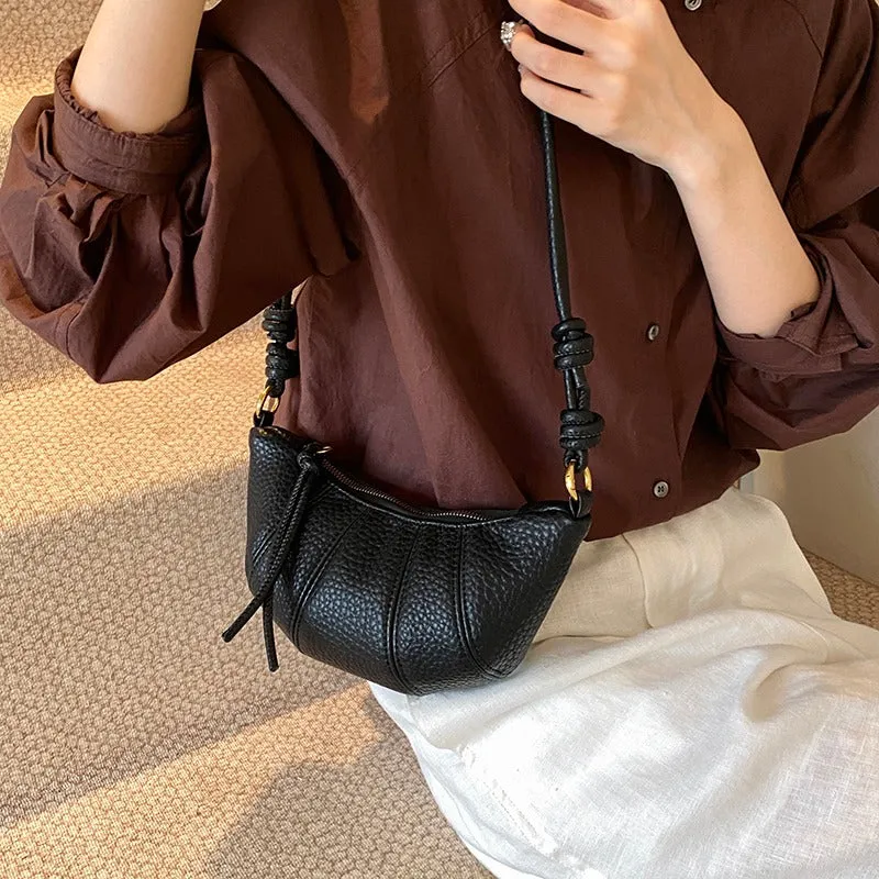Vegan Leather Croissant Crossbody