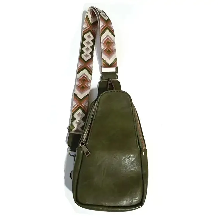 Vegan Leather Crossbody Bag