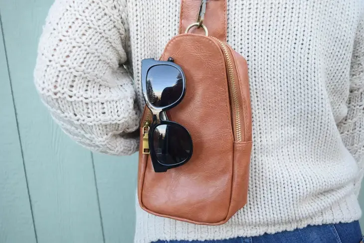 Vegan Leather Crossbody Bag