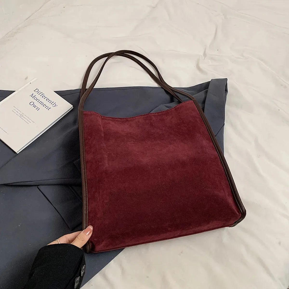 Vegan Suede Tote