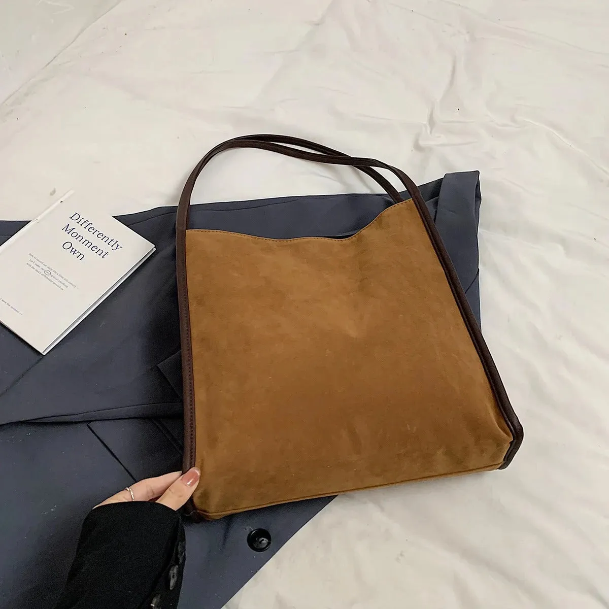 Vegan Suede Tote