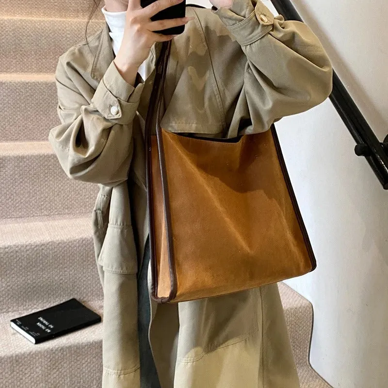 Vegan Suede Tote