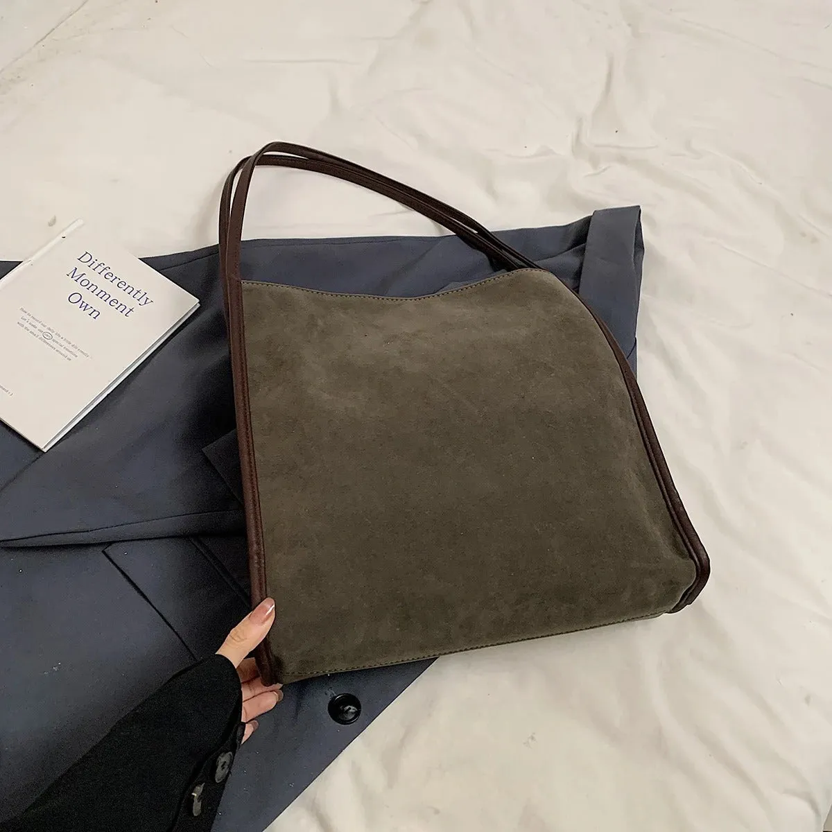 Vegan Suede Tote