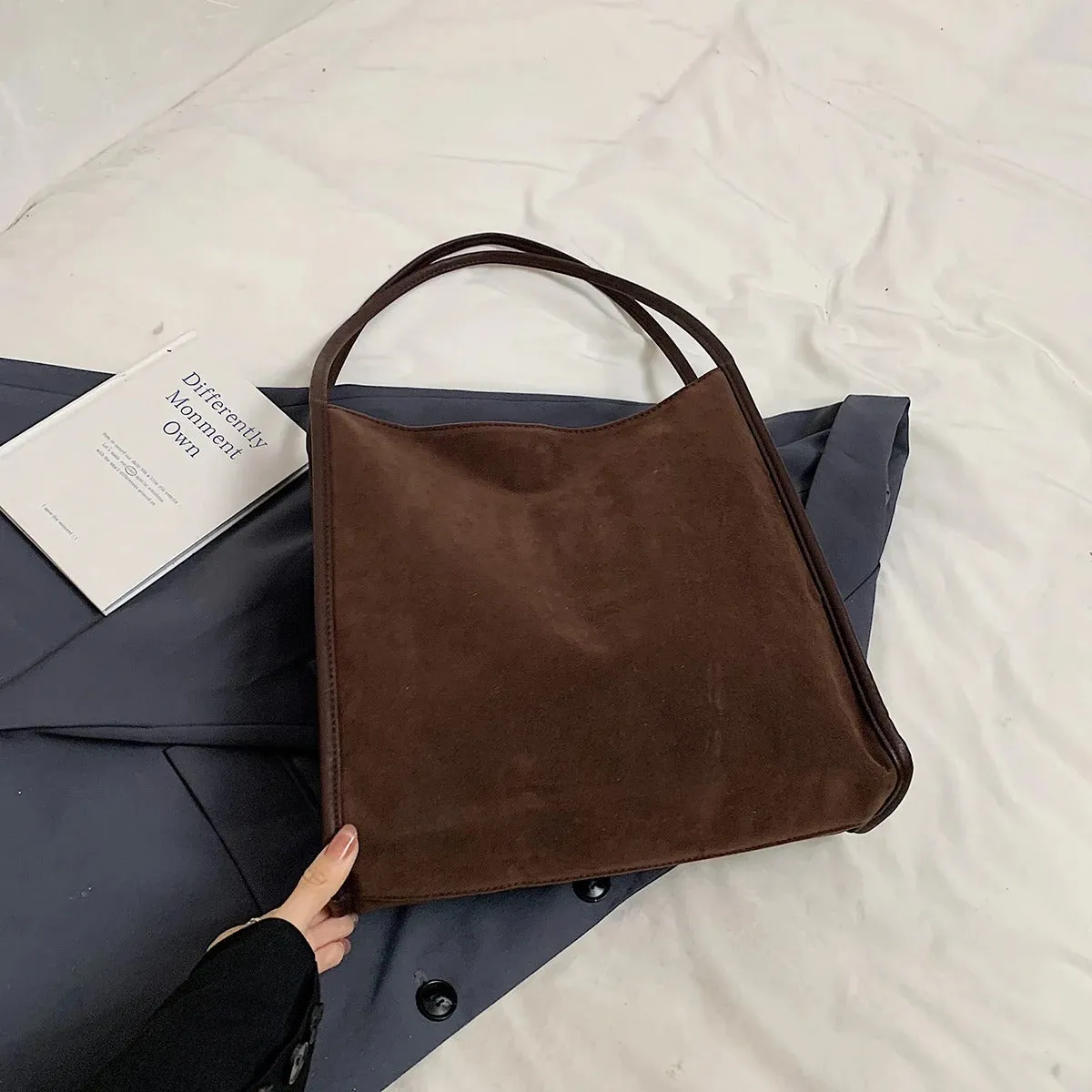 Vegan Suede Tote