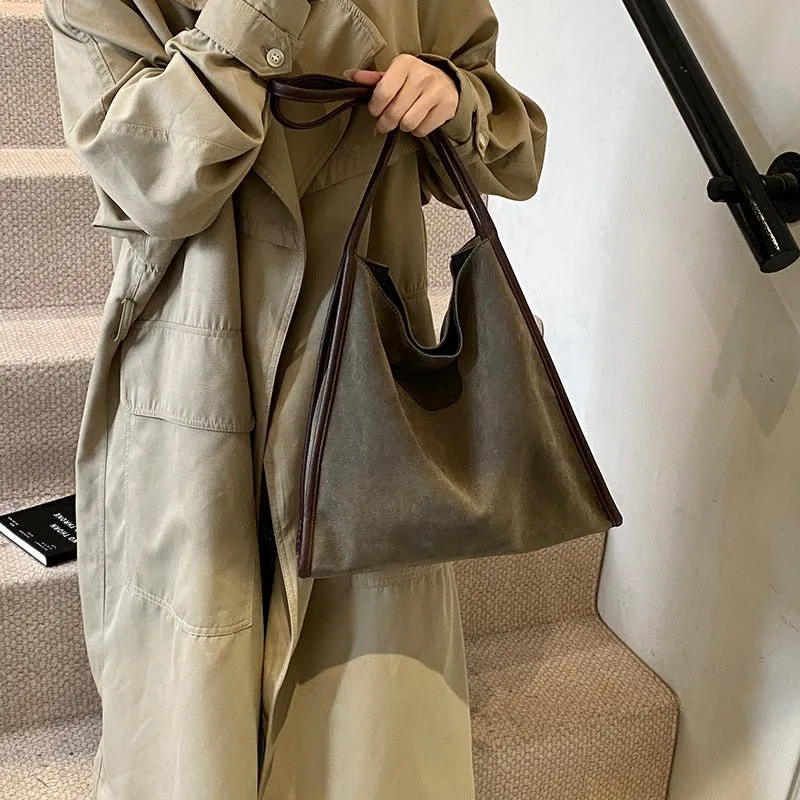 Vegan Suede Tote
