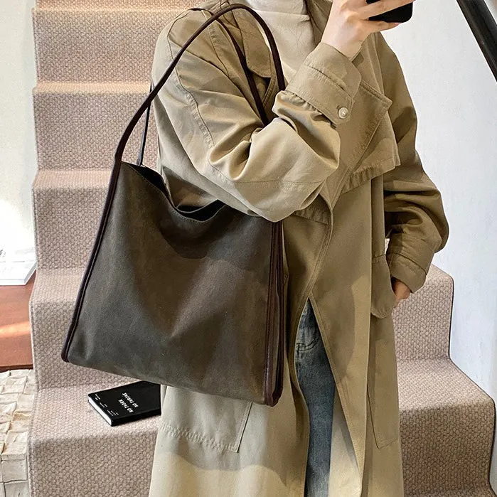 Vegan Suede Tote
