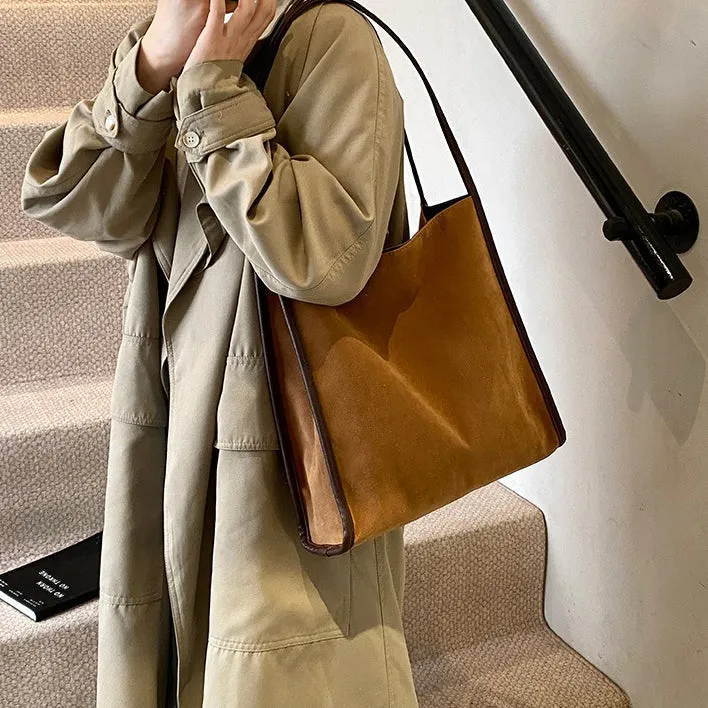 Vegan Suede Tote