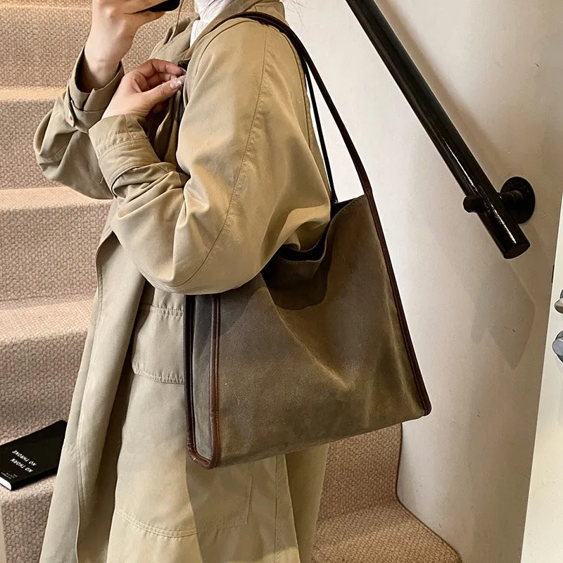 Vegan Suede Tote