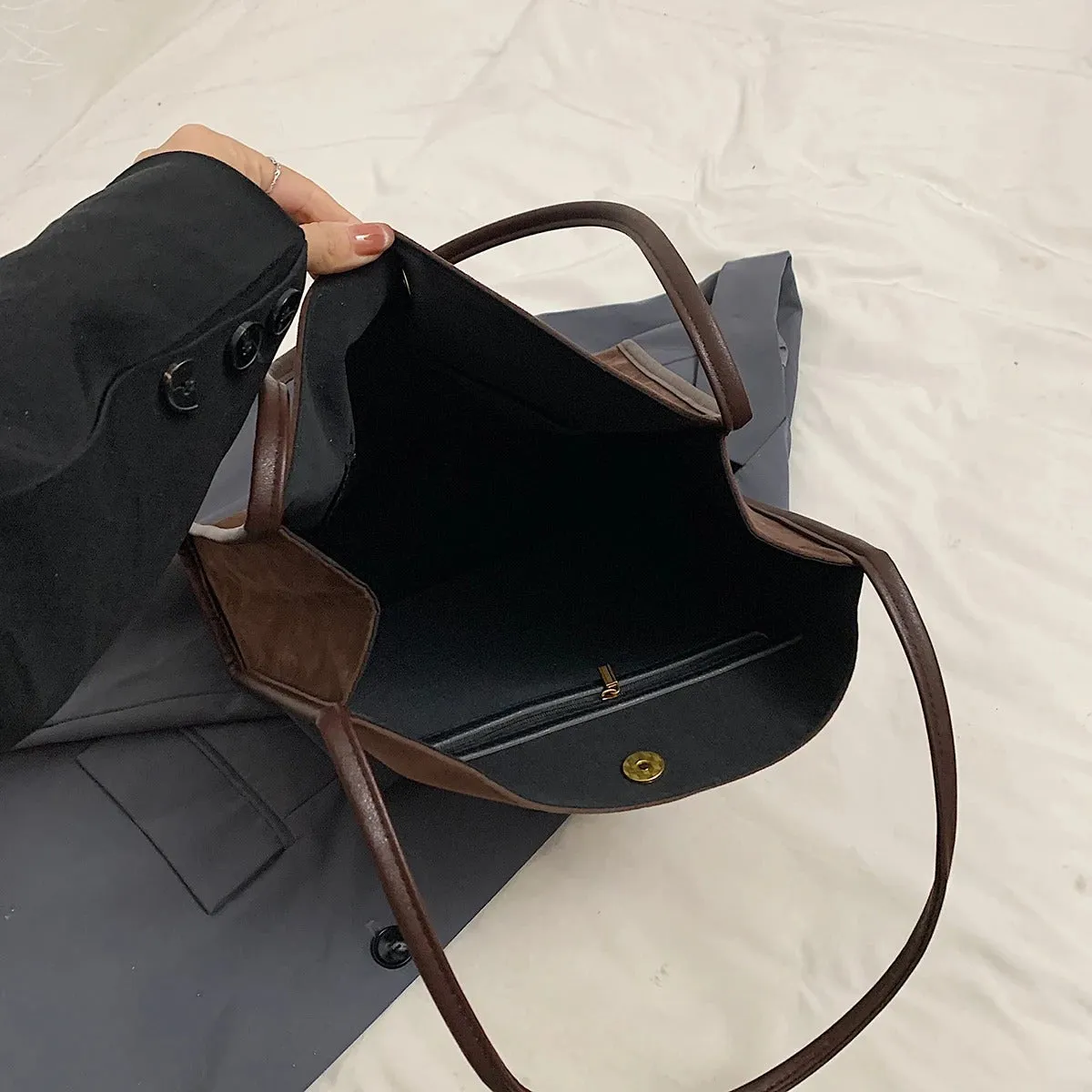 Vegan Suede Tote