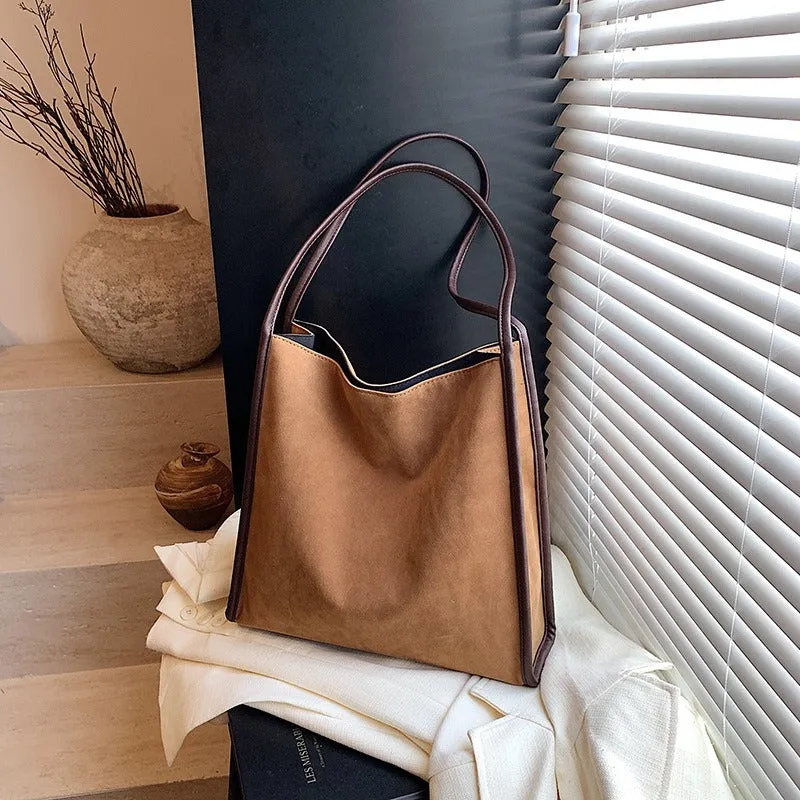 Vegan Suede Tote