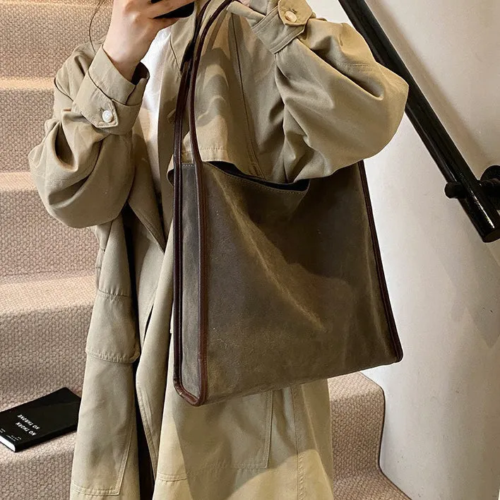 Vegan Suede Tote