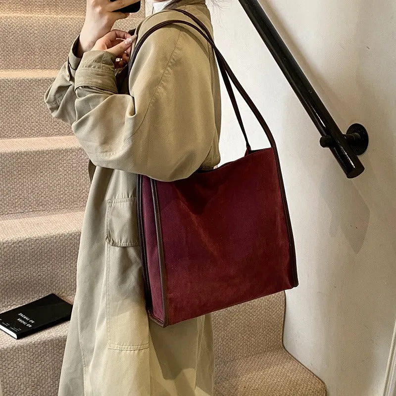 Vegan Suede Tote