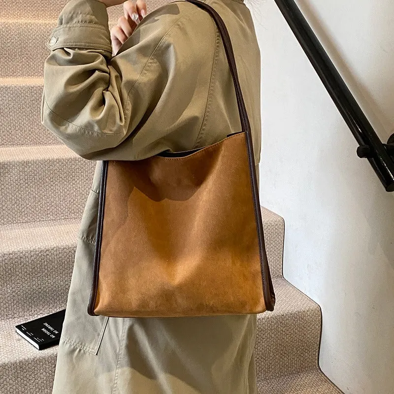 Vegan Suede Tote