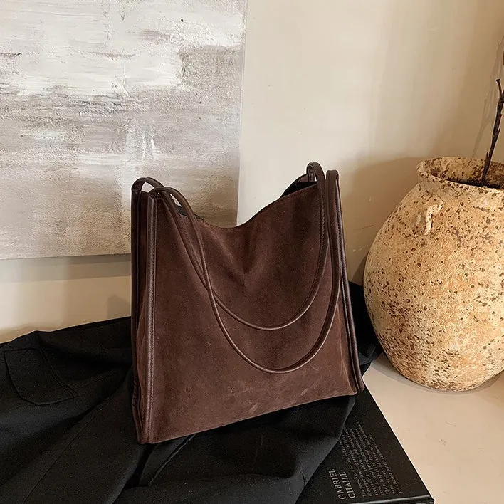 Vegan Suede Tote