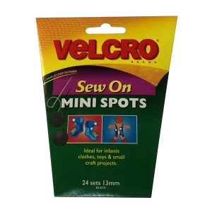 Velcro Mini Spots Sew On - 24 pack Hook And Loop Fasteners