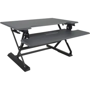 Victor High Rise Height Adjustable Standing Desk with Keyboard Tray (31" , Gray)