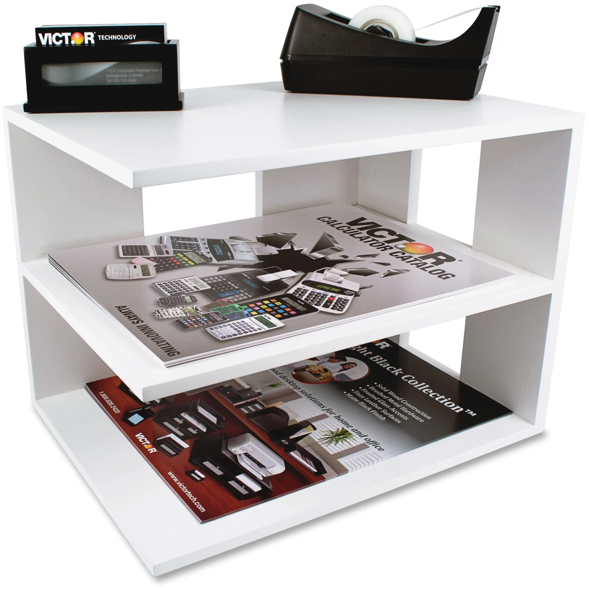 Victor W1120 Pure White Corner Shelf