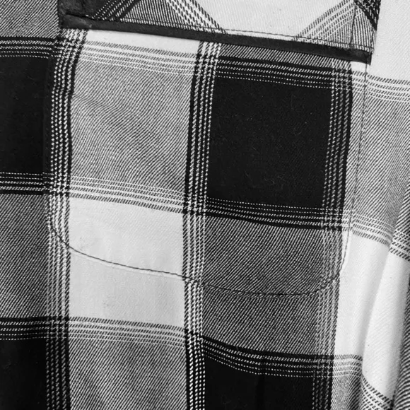 Victoria Secret Flannel Tie Romper. Black/ White. Sz M.