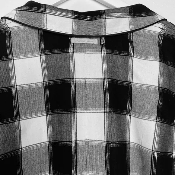 Victoria Secret Flannel Tie Romper. Black/ White. Sz M.