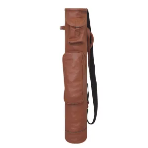 Vintage Brown Leather Golf Bag With Adjustable Shoulder Strap