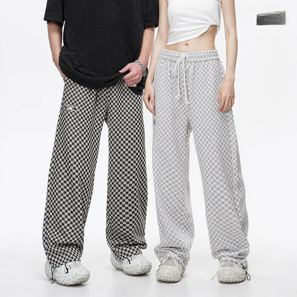 Vintage Checkerboard Jacquard Sweatpants