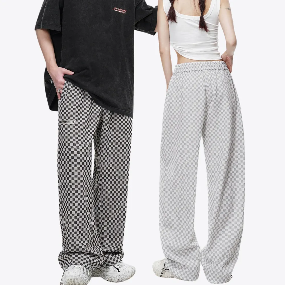 Vintage Checkerboard Jacquard Sweatpants