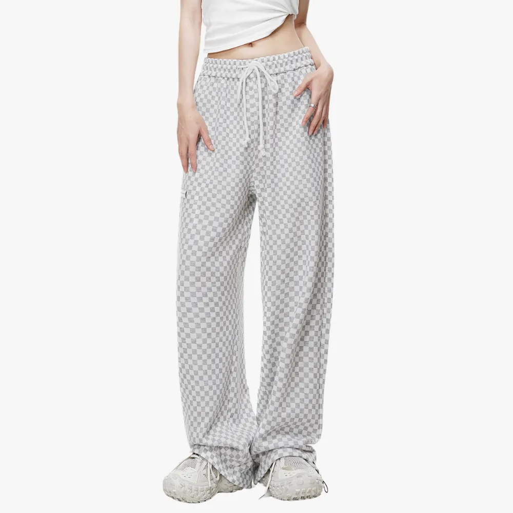 Vintage Checkerboard Jacquard Sweatpants