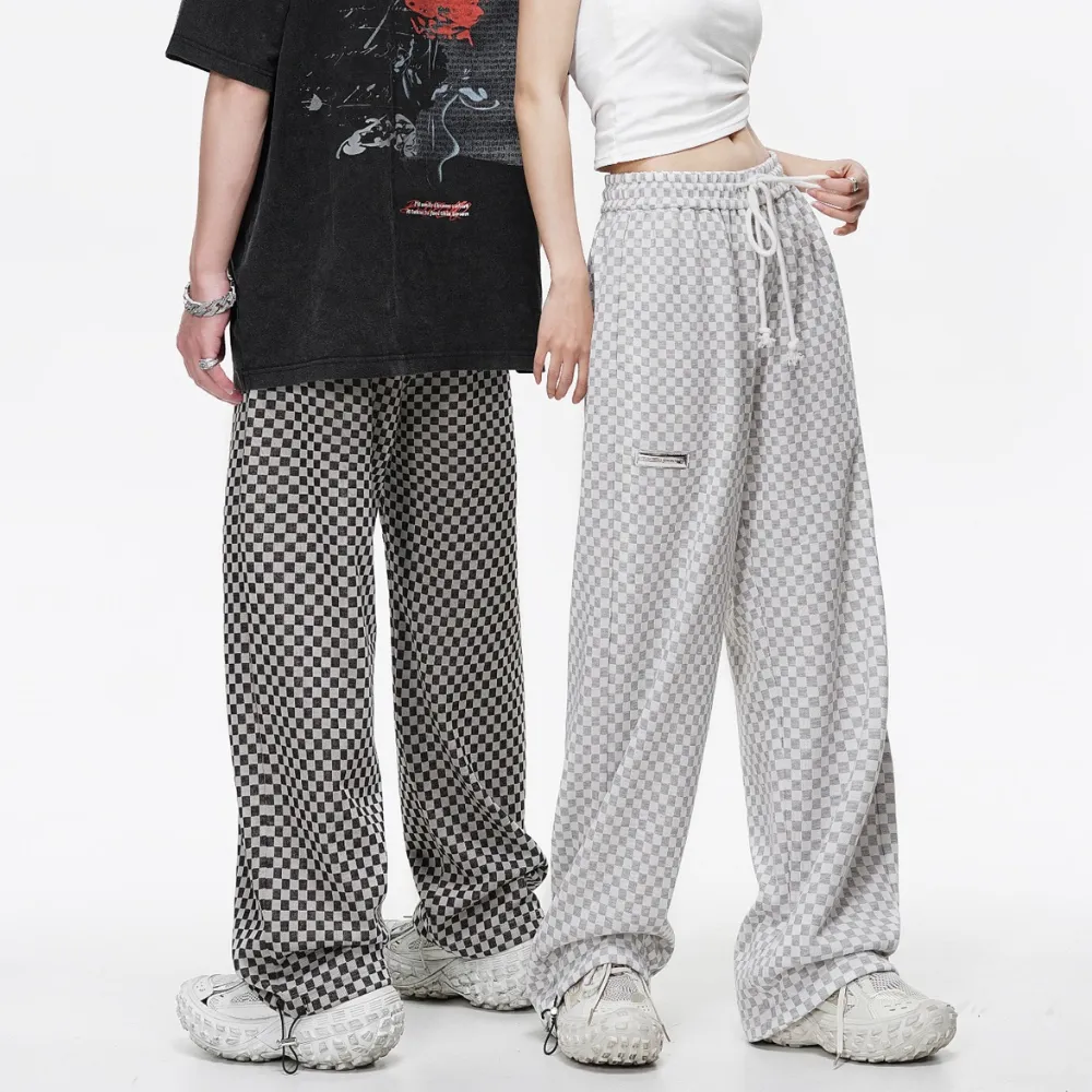 Vintage Checkerboard Jacquard Sweatpants