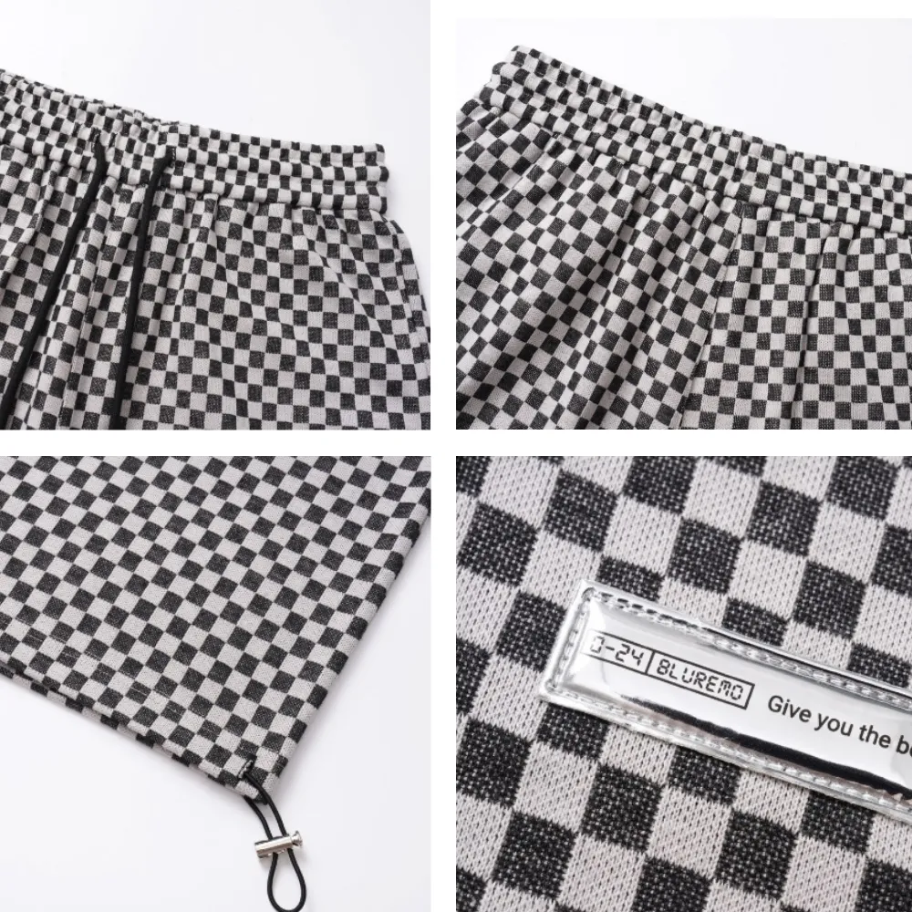 Vintage Checkerboard Jacquard Sweatpants