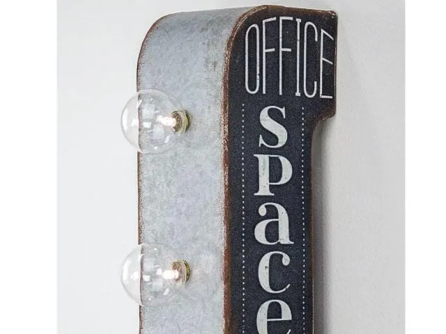 Vintage Metal Marquee LED Sign - Office Space