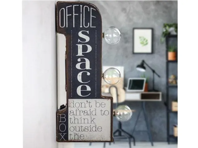 Vintage Metal Marquee LED Sign - Office Space