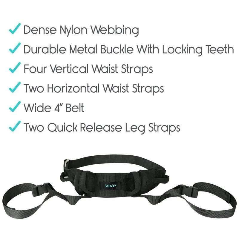 Vive Transfer Belt with Leg Straps